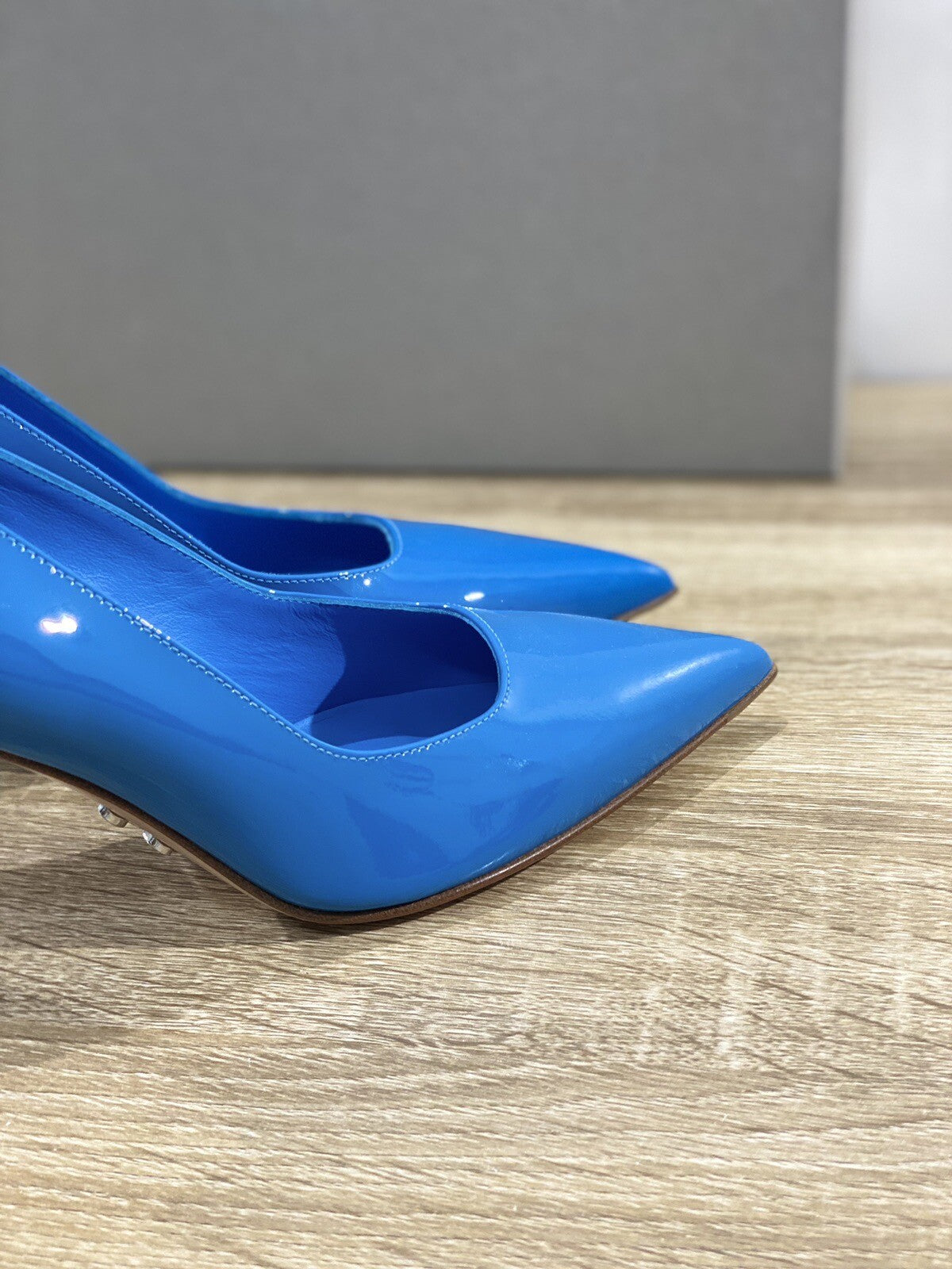 Sergio Levantesi Decollete Donna Julia Pelle Azzurro Luxury Woman Shoes 37