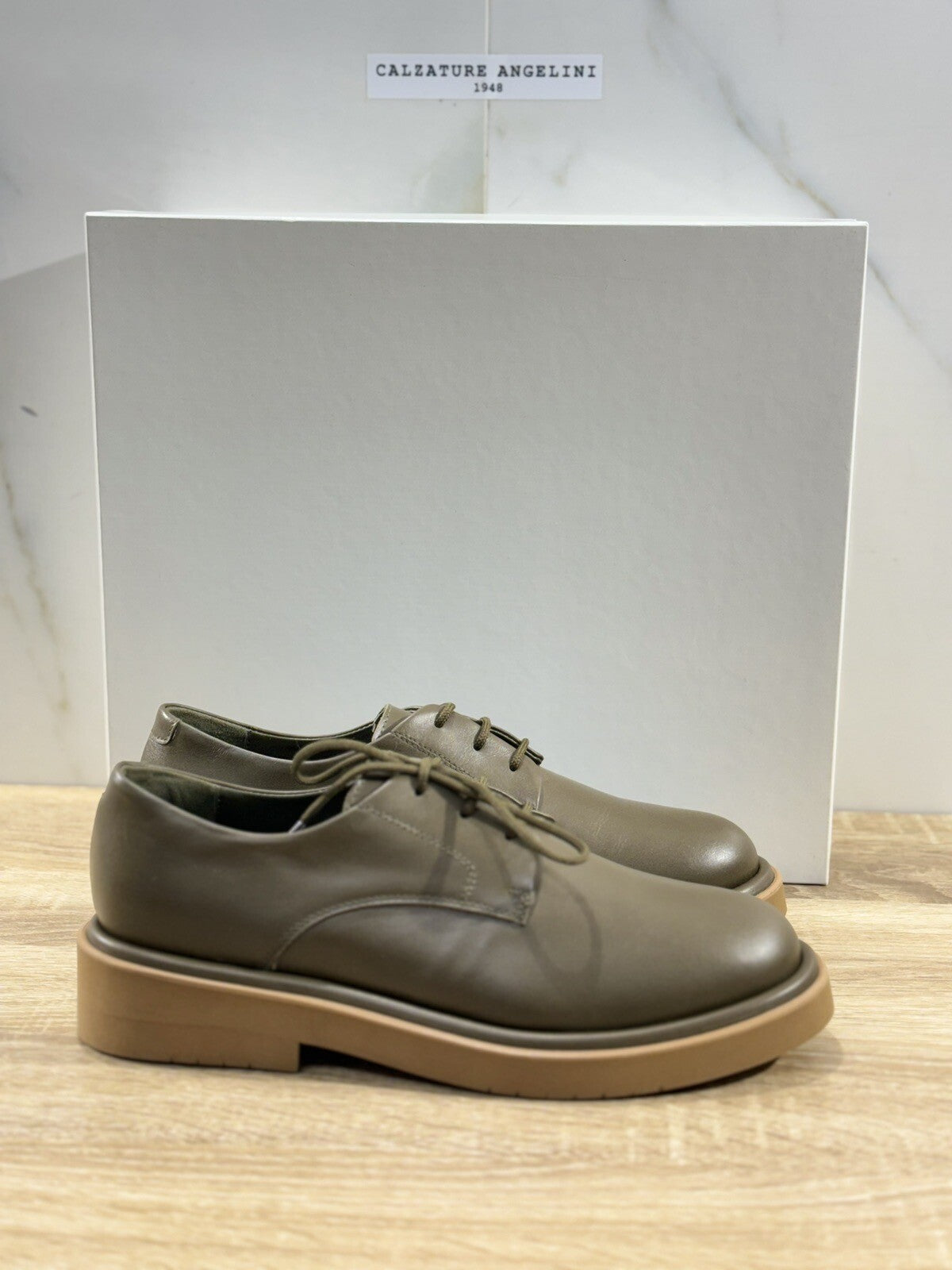 Animanera Venezia Derby Donna Pelle Fango Extralight Made In Italy 37