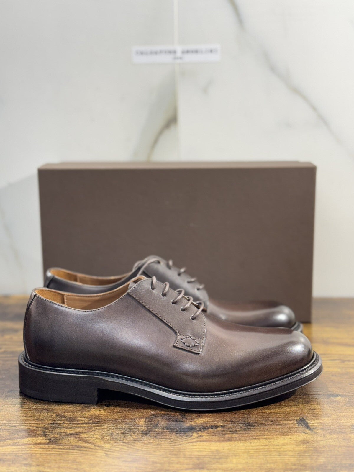Brugnoli Derby Uomo Shannon Pelle T Moro Lavorazione Blake Made In Italy 40