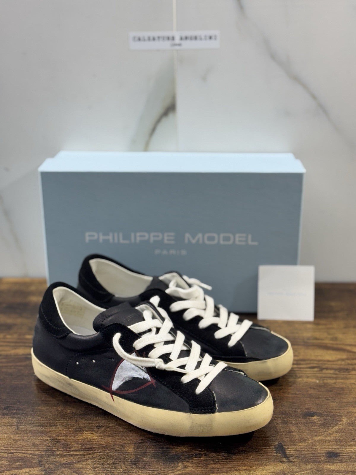 Philippe Model Paris L u Pelle Nera Casual Uomo 41