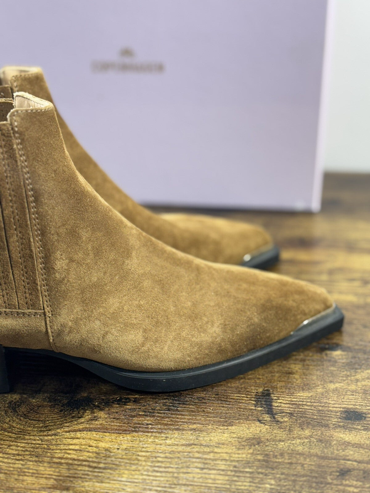 Copenhagen Texano Donna Pelle Suede Cuoio Casual Boot 39