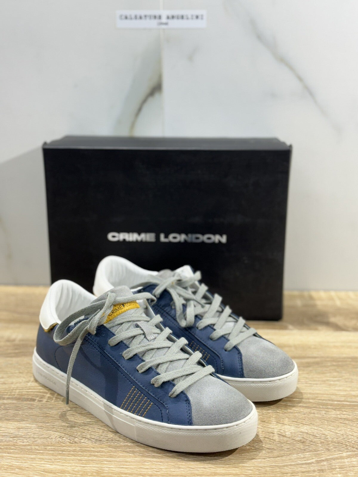 Crime London Sneaker Uomo Low Top Essential Pelle Casual Men Shoes 40