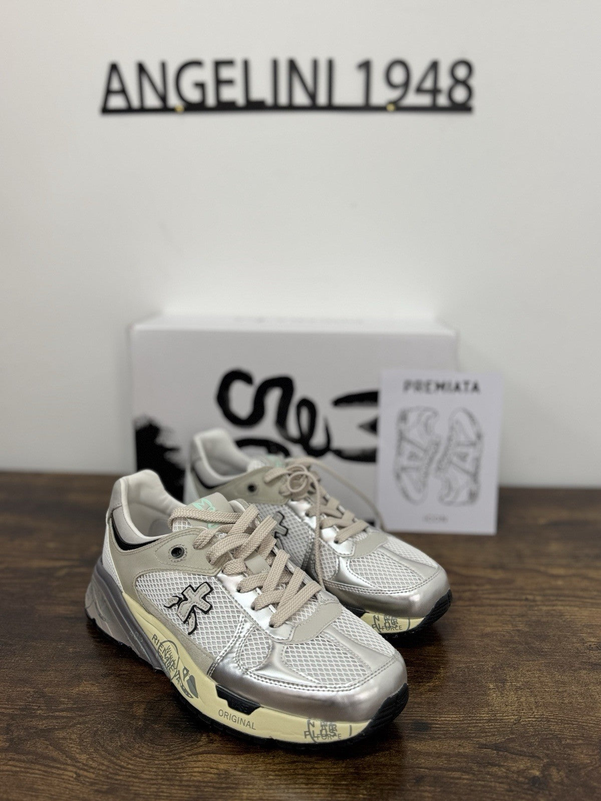 Premiata Mase Sneaker Pelle Argento Casual Premiata Donna 39