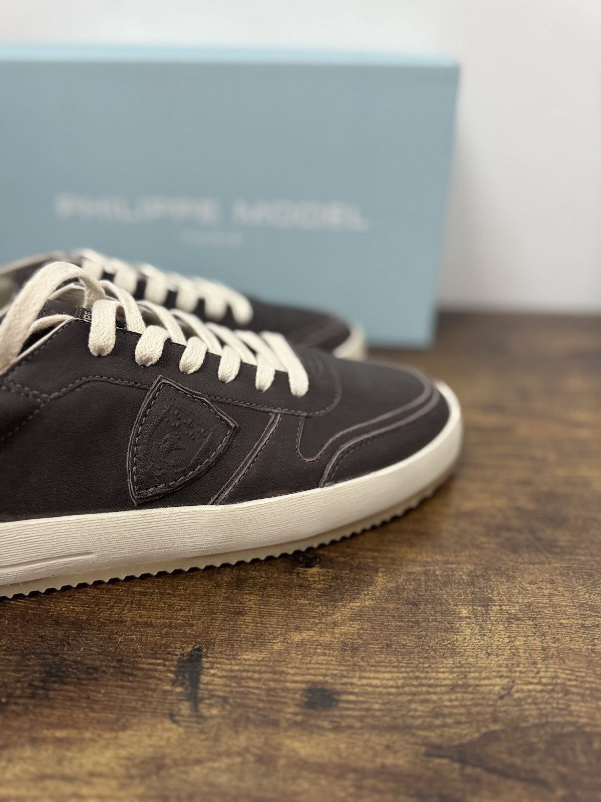 Philippe Model Nice Low Sneaker Pelle Brown Casual Uomo 44