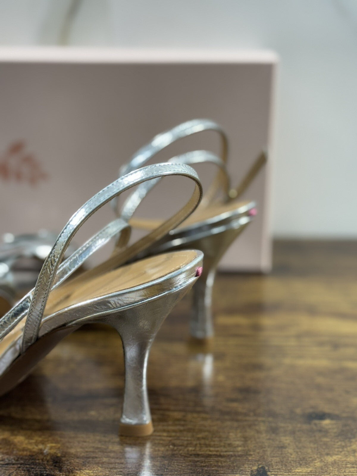 Relac Sandalo Donna Fiore Pelle Argento Handmade Shoes Relac 41