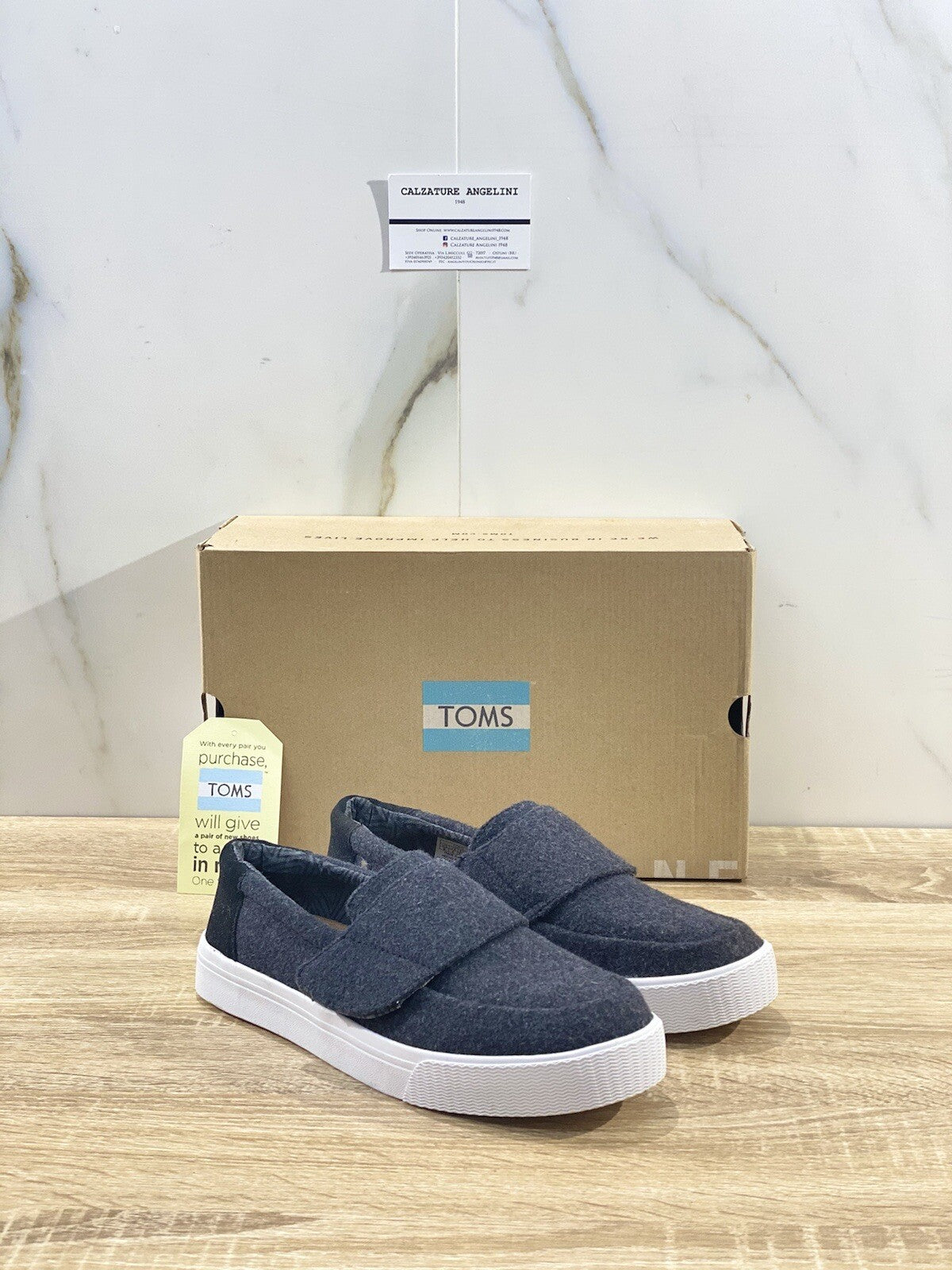 Toms Scarpa Donna Altair Black Felt Suede Casual Shoes Toms Woman 38.5