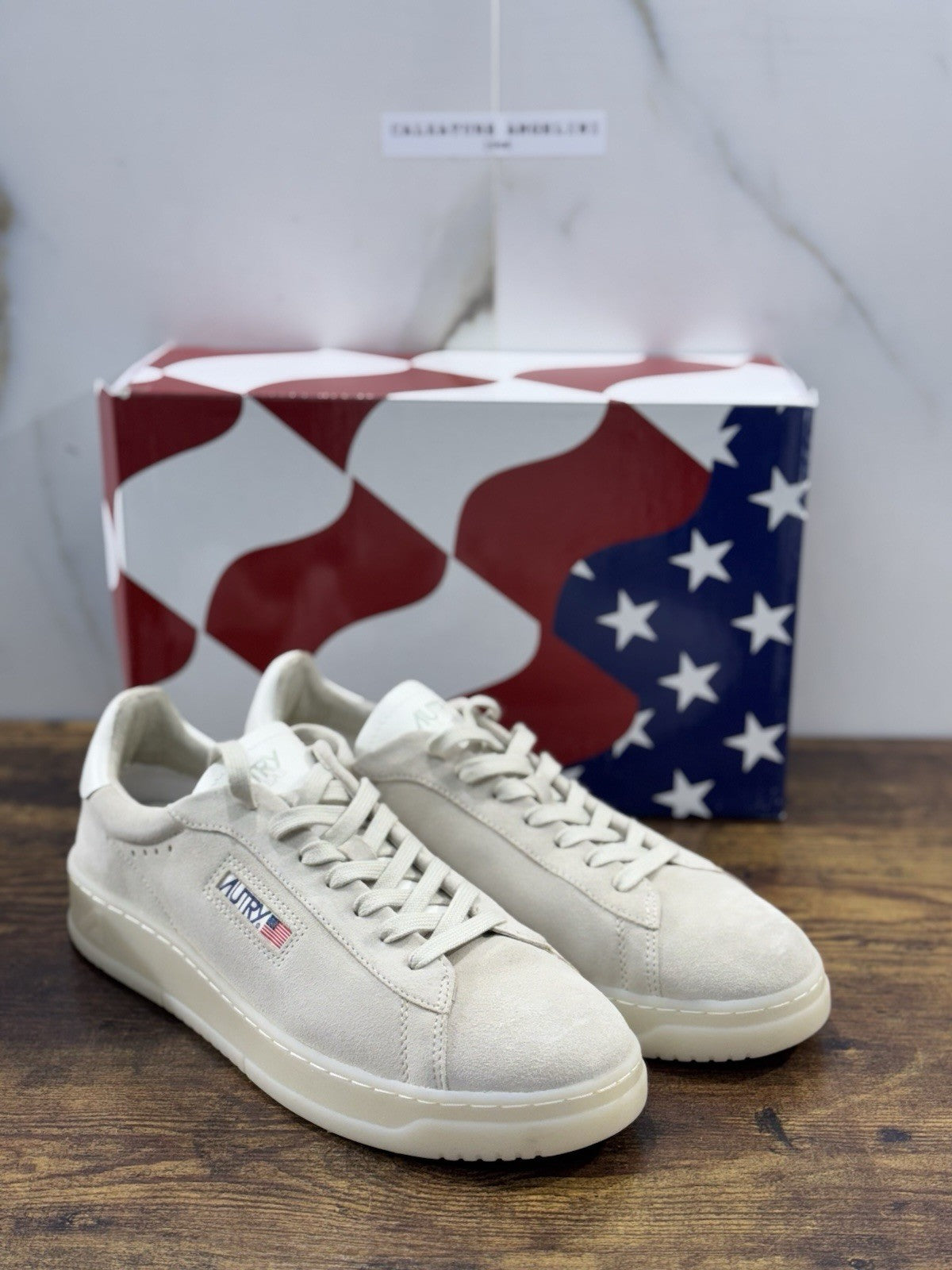 Autry Dallas Low Men Sneaker Suede Beige Casual Autry Uomo 44