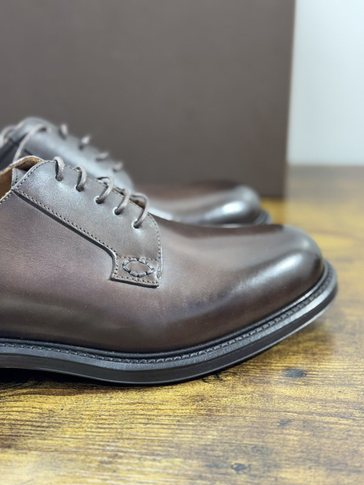 Brugnoli Derby Uomo Shannon Pelle T Moro Lavorazione Blake Made In Italy 40