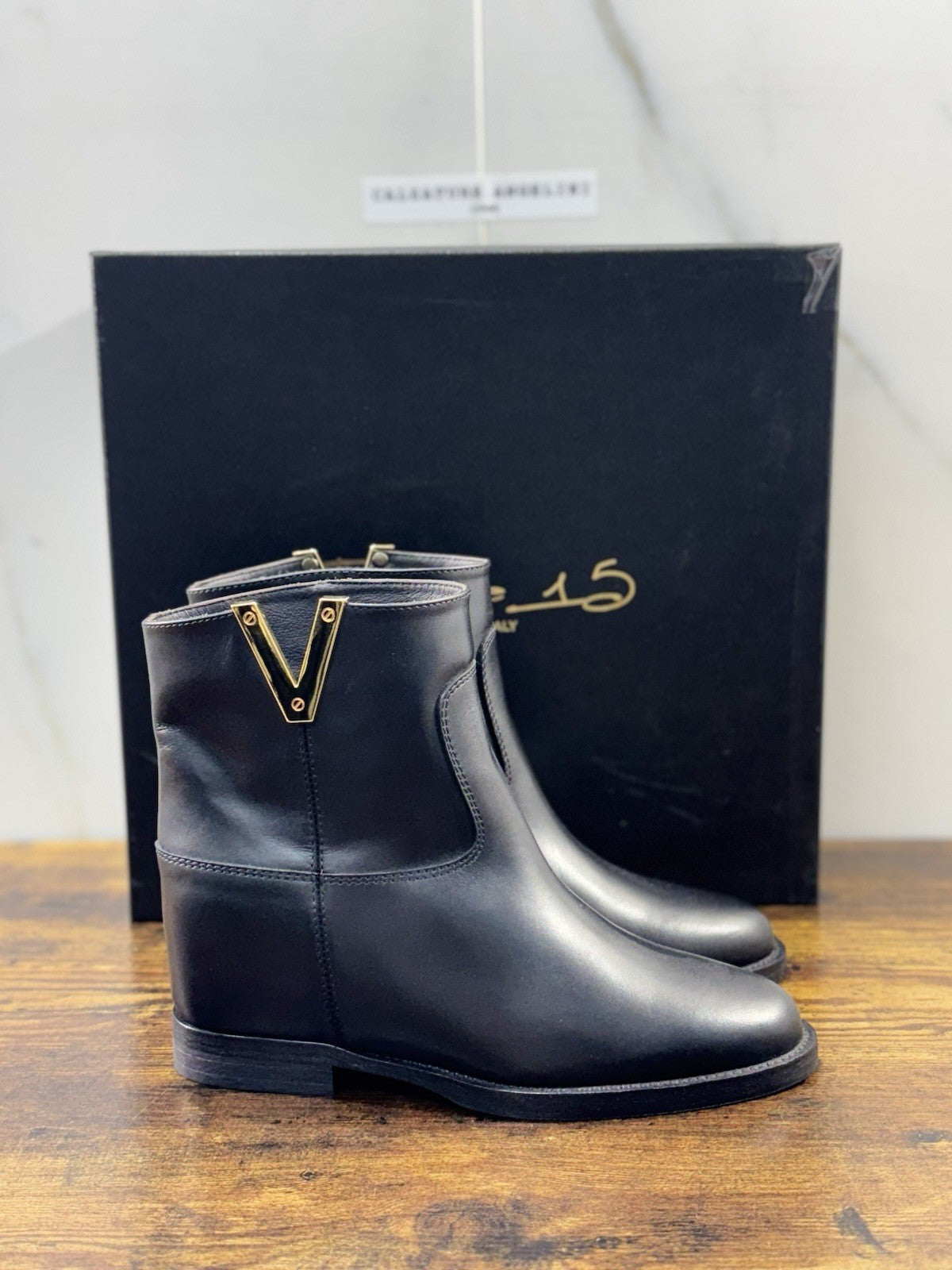 Via roma 15 stivale donna 2576 Pelle Nera luxury boot via roma 15 Icon 36