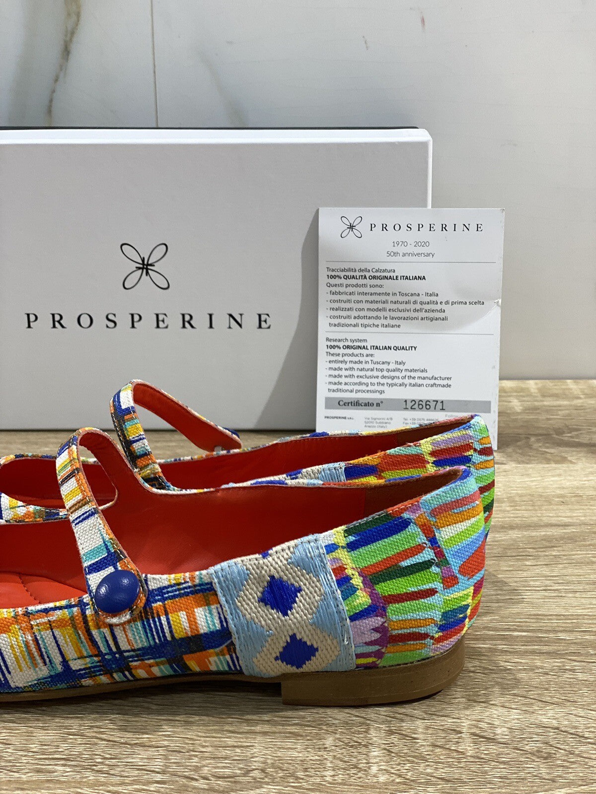 Prosperine Donna Ballerina Lavorazione Sacchetto Tessuto Yuta 36
