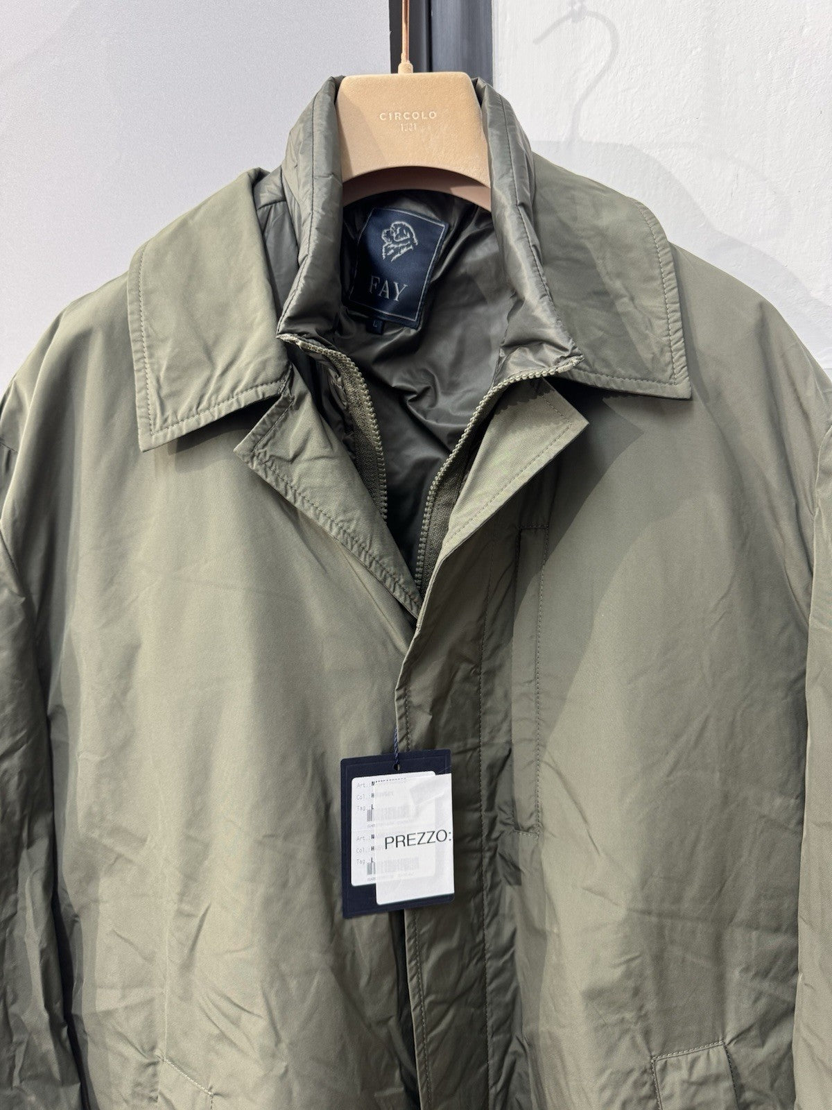 Fay Impermeabile Uomo 2 Pezzi Verde Militare Luxury Fay Uomo M