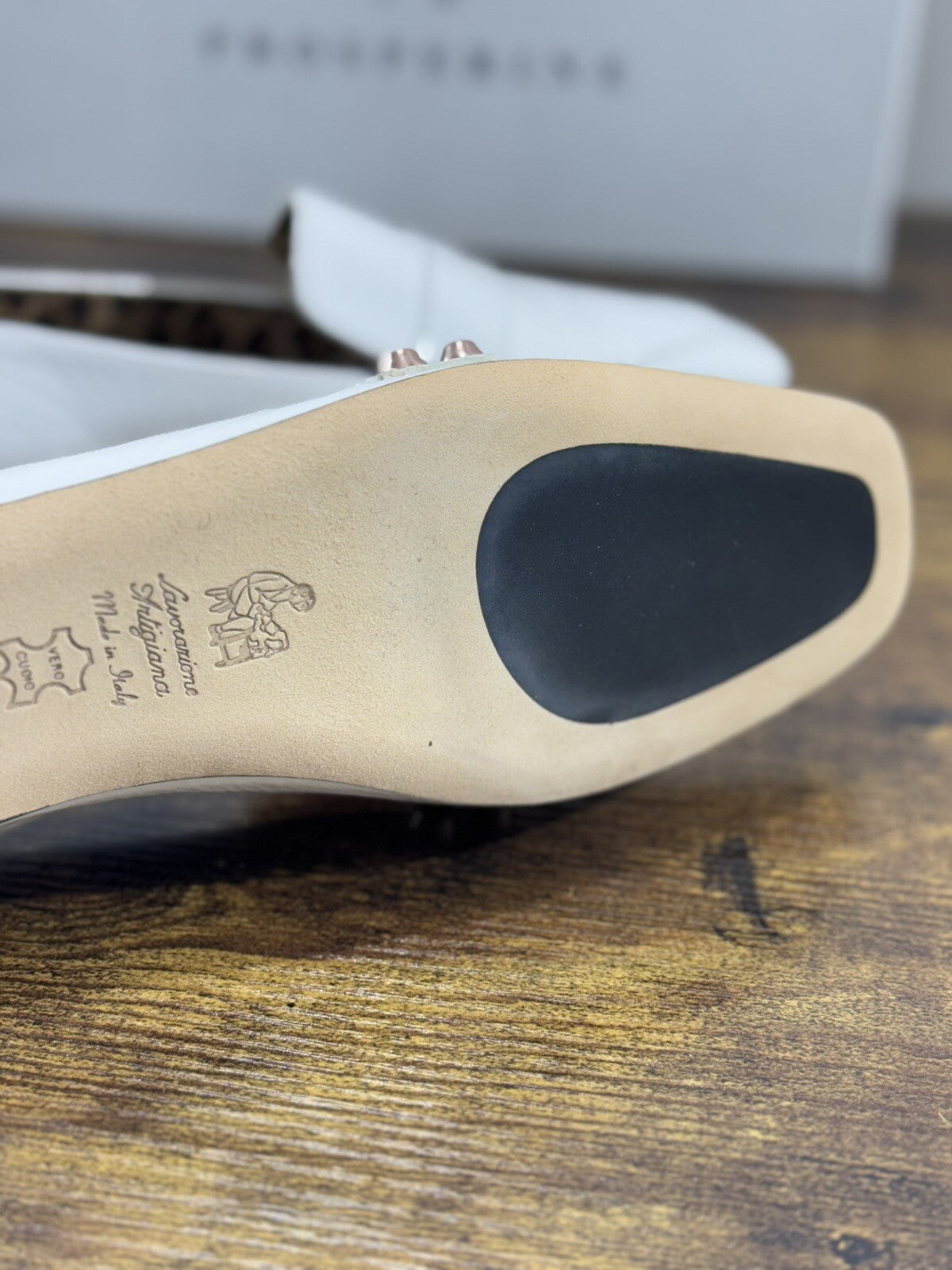 Prosperine mocassino donna in Vernice Bianco luxury made in italy 37