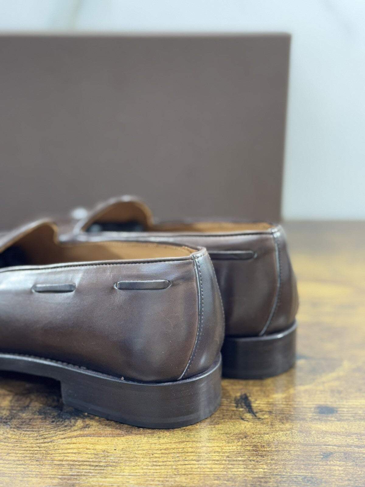 Brugnoli Mocassino Uomo Nappine Pelle T MoroLavorazione Blake Made In Italy 45