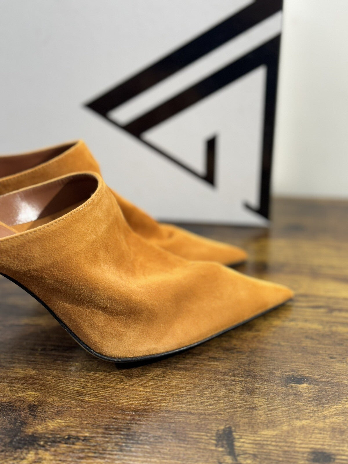 Giampaolo Viozzi Sabot Donna Suede Cuoio Tacco Luxury Woman Sandal 39