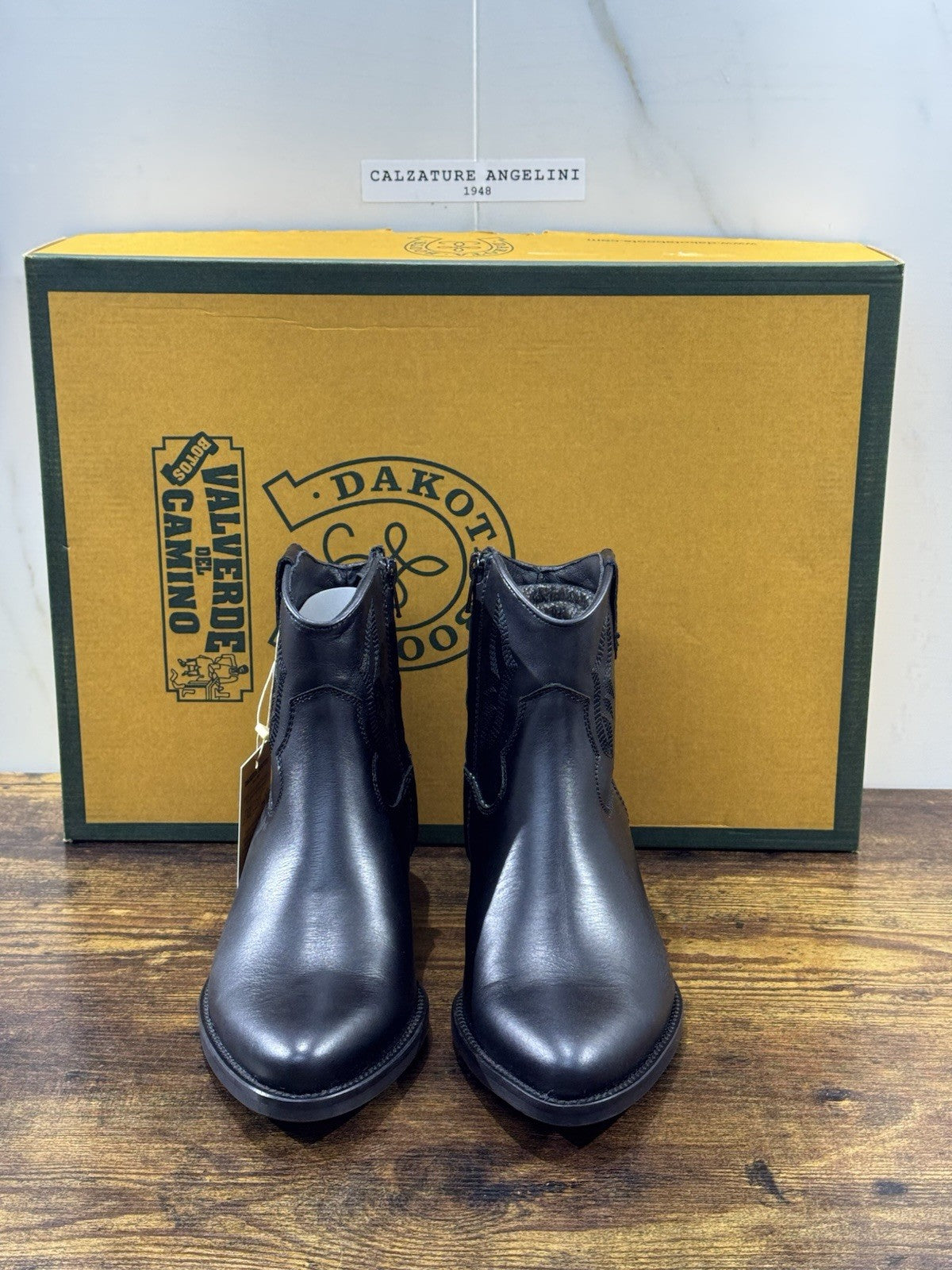 Dakota Boots Stivaletto Texano Donna Pelle Nero Top Quality 39