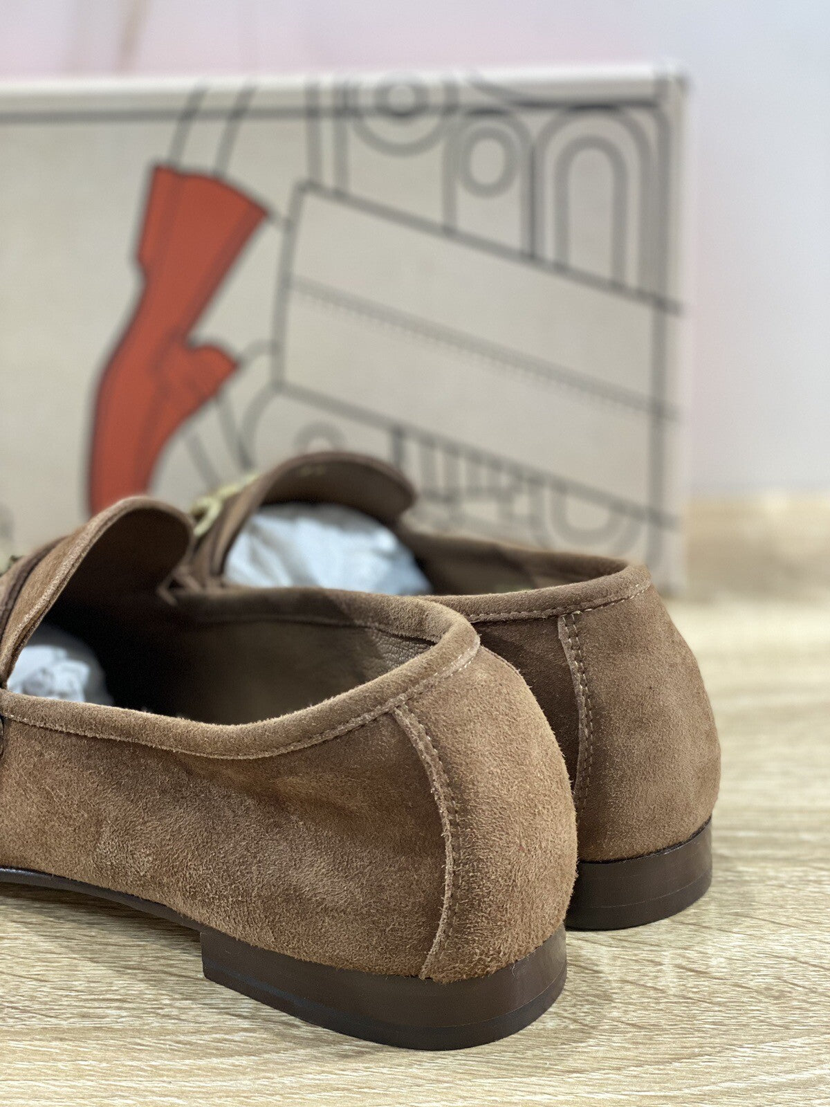 Il Mocassino Scarpa Uomo Modello Tasca In Suede Tabacco Luxury Men Shoes 41