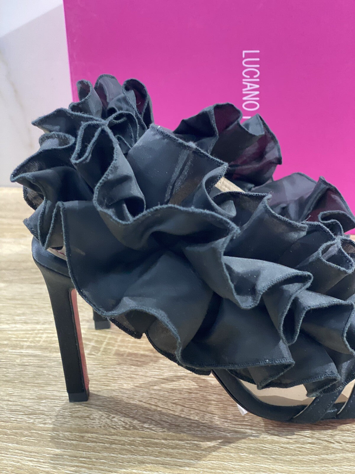 Luciano Padovan Sandalo donna Dallas raso Nero luxury sandal 37