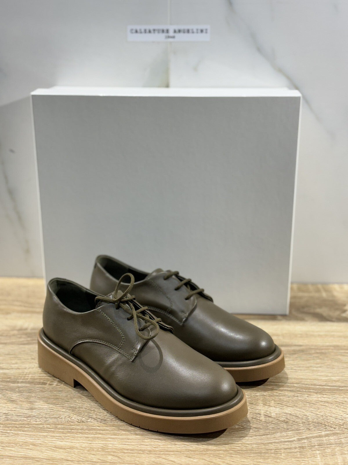 Animanera Venezia Derby Donna Pelle Fango Extralight Made In Italy 37