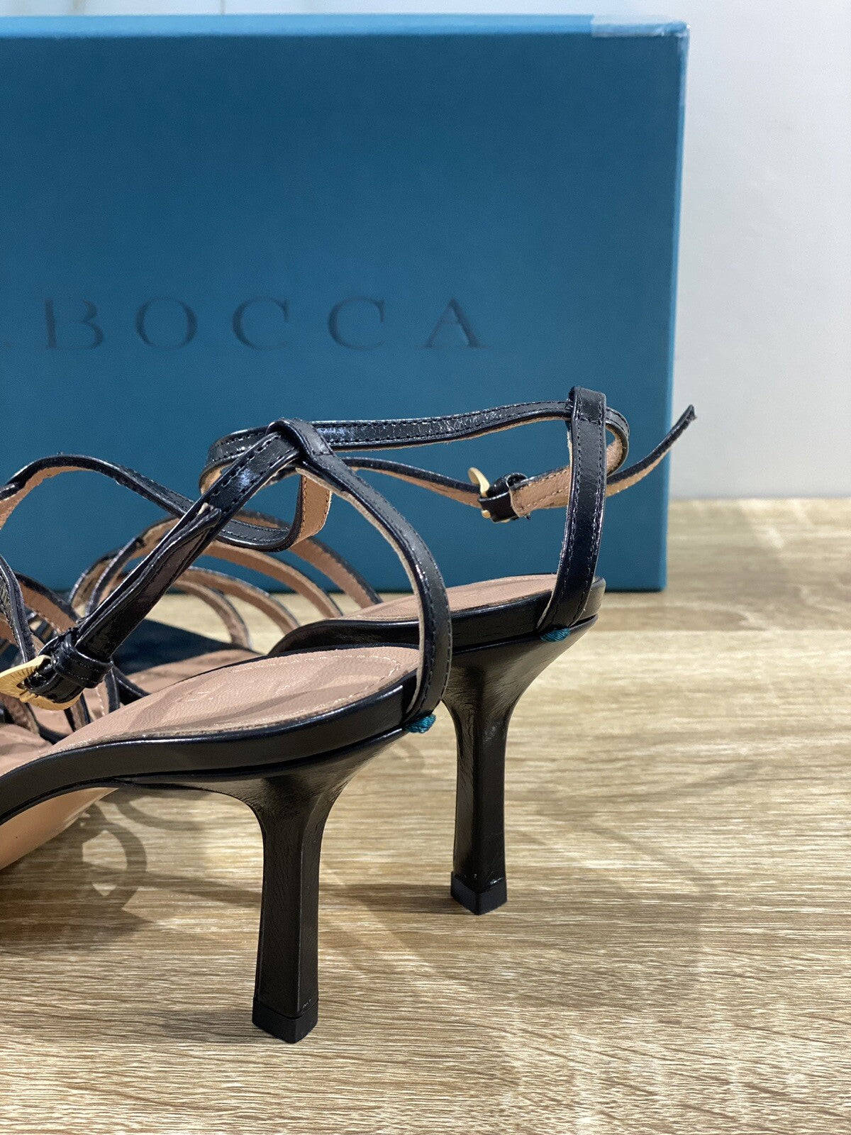 A.bocca Sandalo donna in pelle rama nero luxury A.bocca woman shoe 37