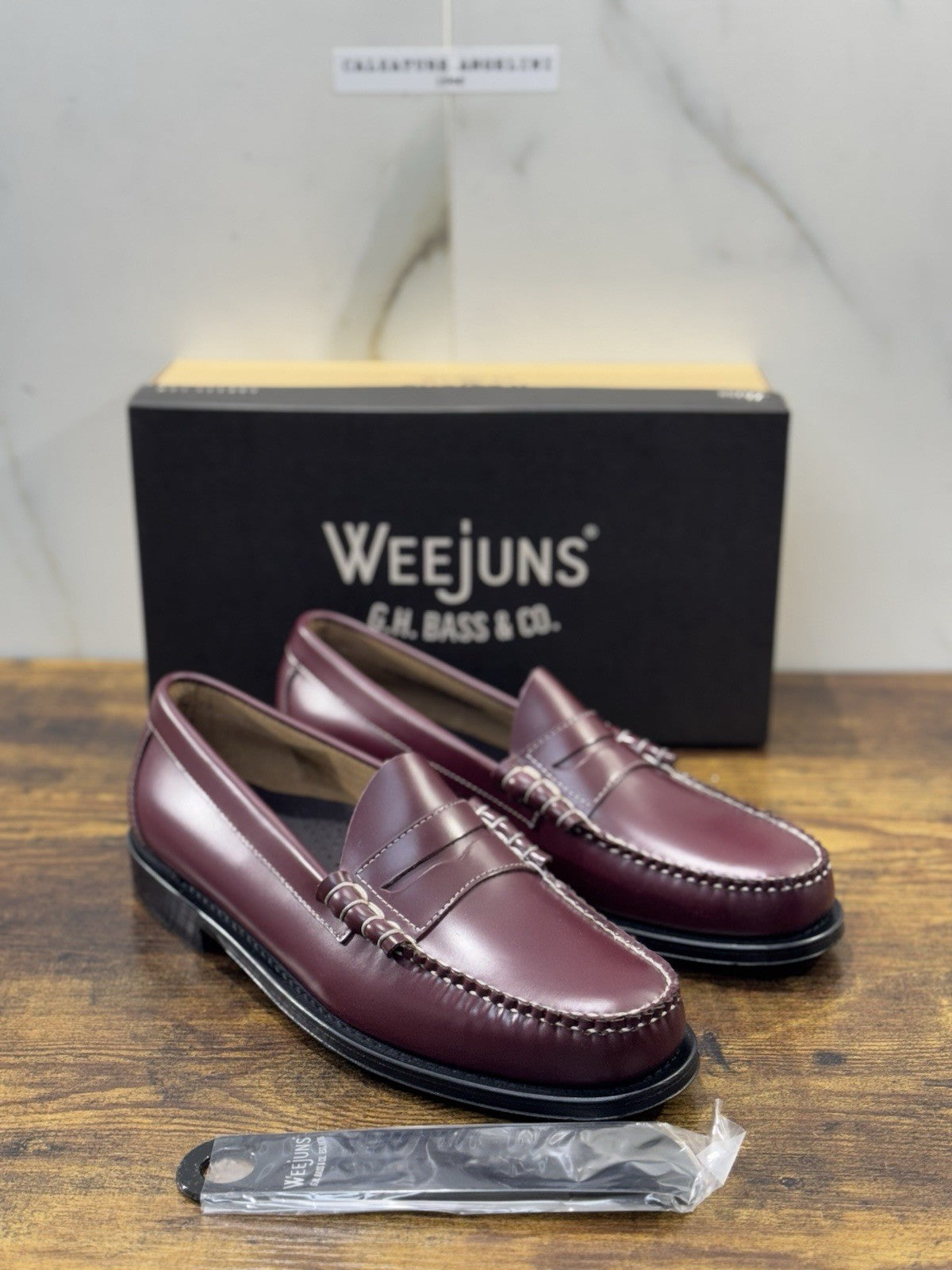 G.H BASS & Co Mocassino Pelle Wine Heritage Uomo 44.5