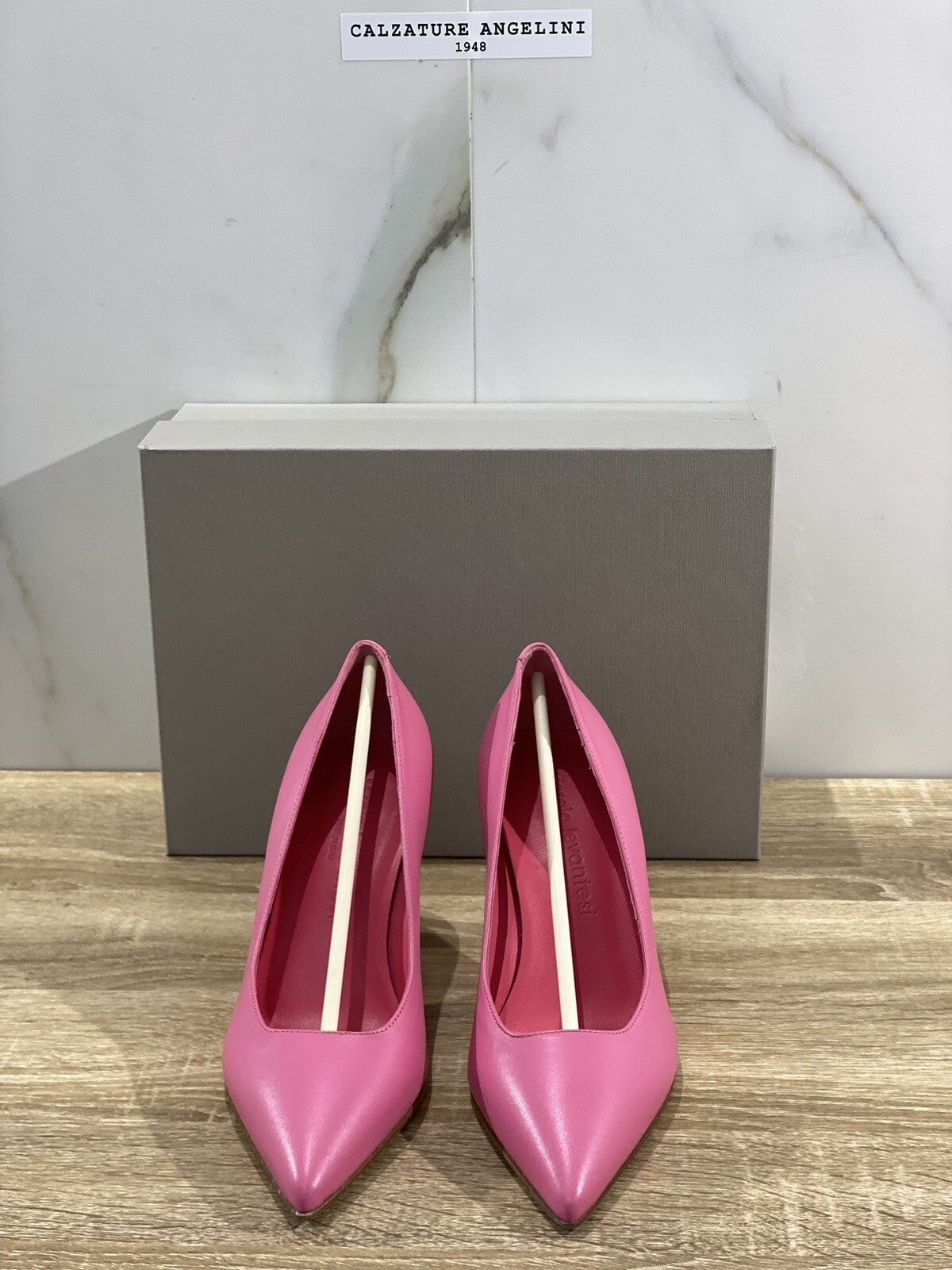 Sergio Levantesi Decollete Donna Julia Pelle Geranio Luxury Woman Shoes 39
