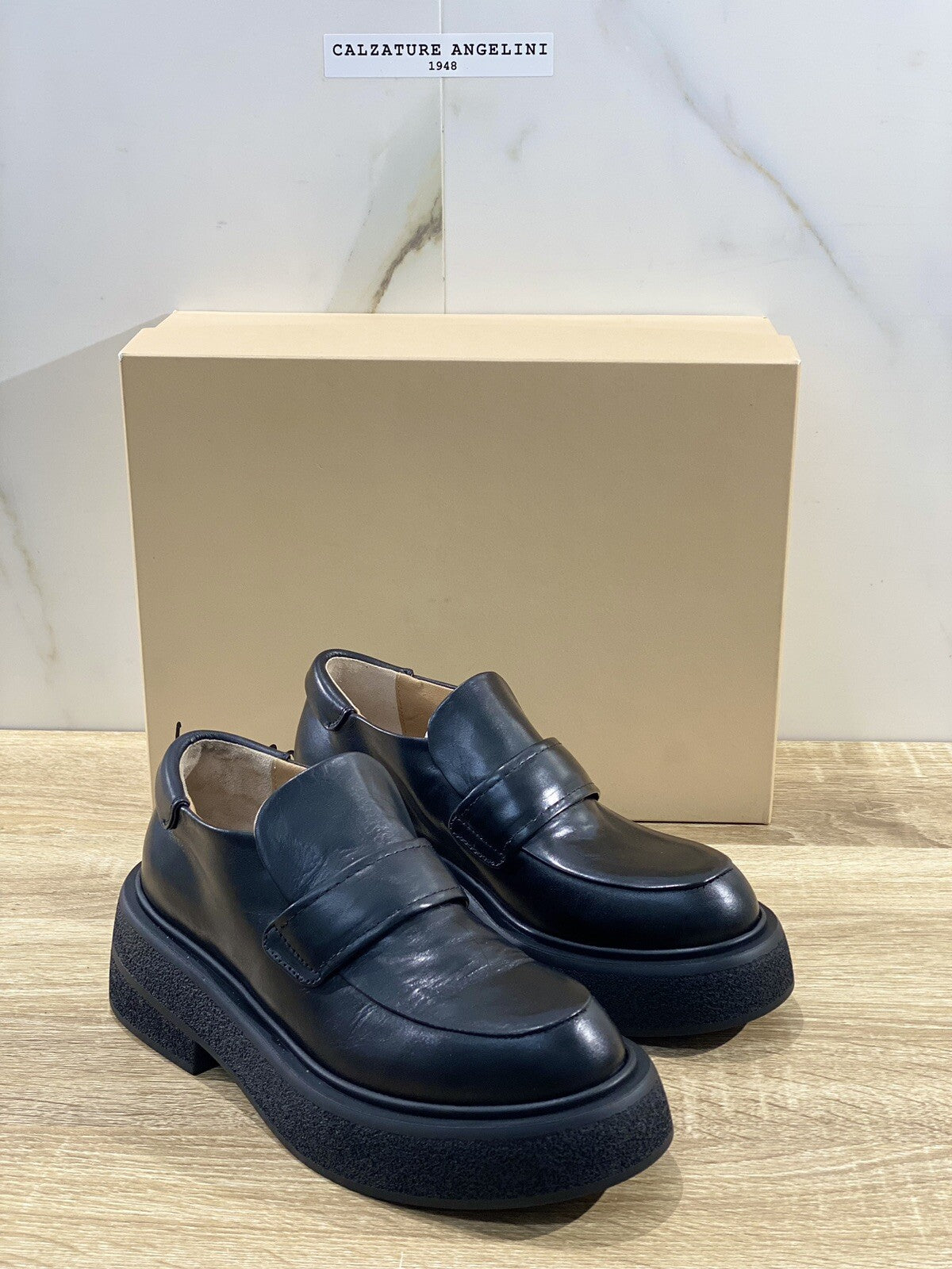 Lorena Paggi Mocassino donna pelle nero luxury super soft leather 38