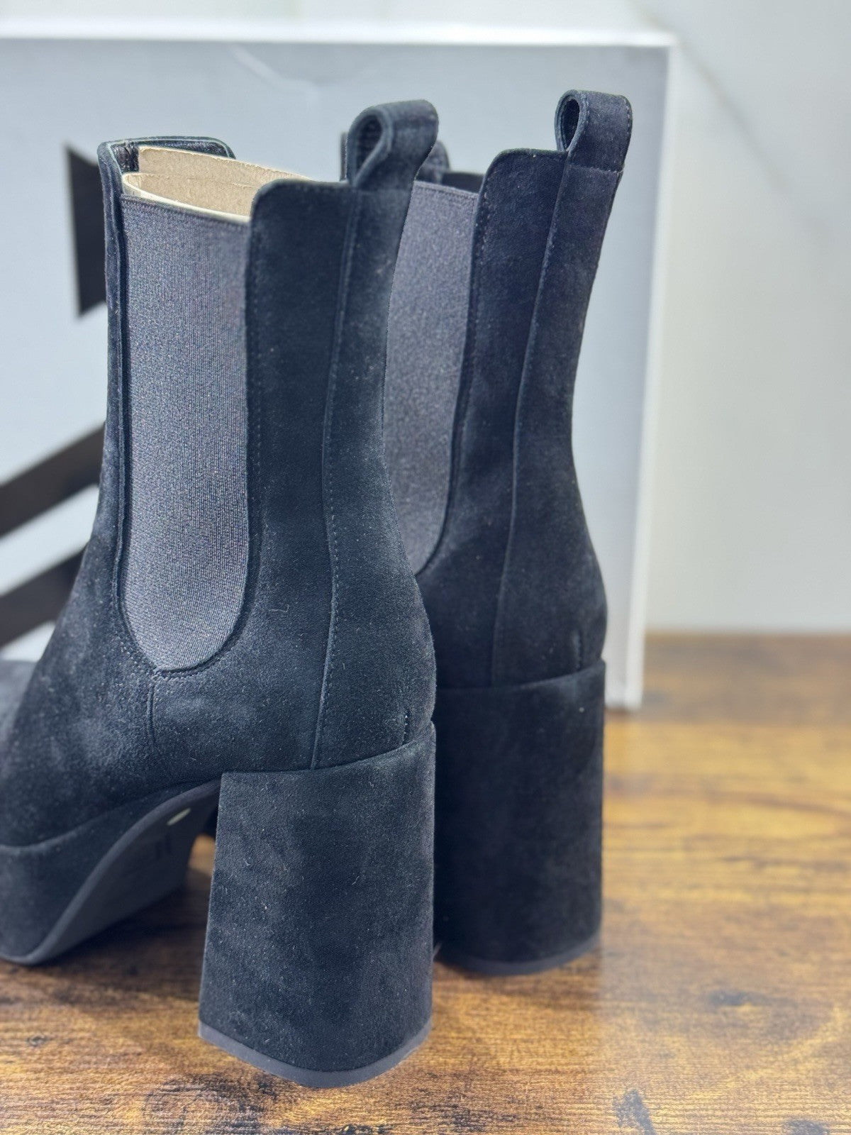 Giampaolo Viozzi Stivaletto Donna Pelle Suede Nero Con Tacco Made In Italy 40