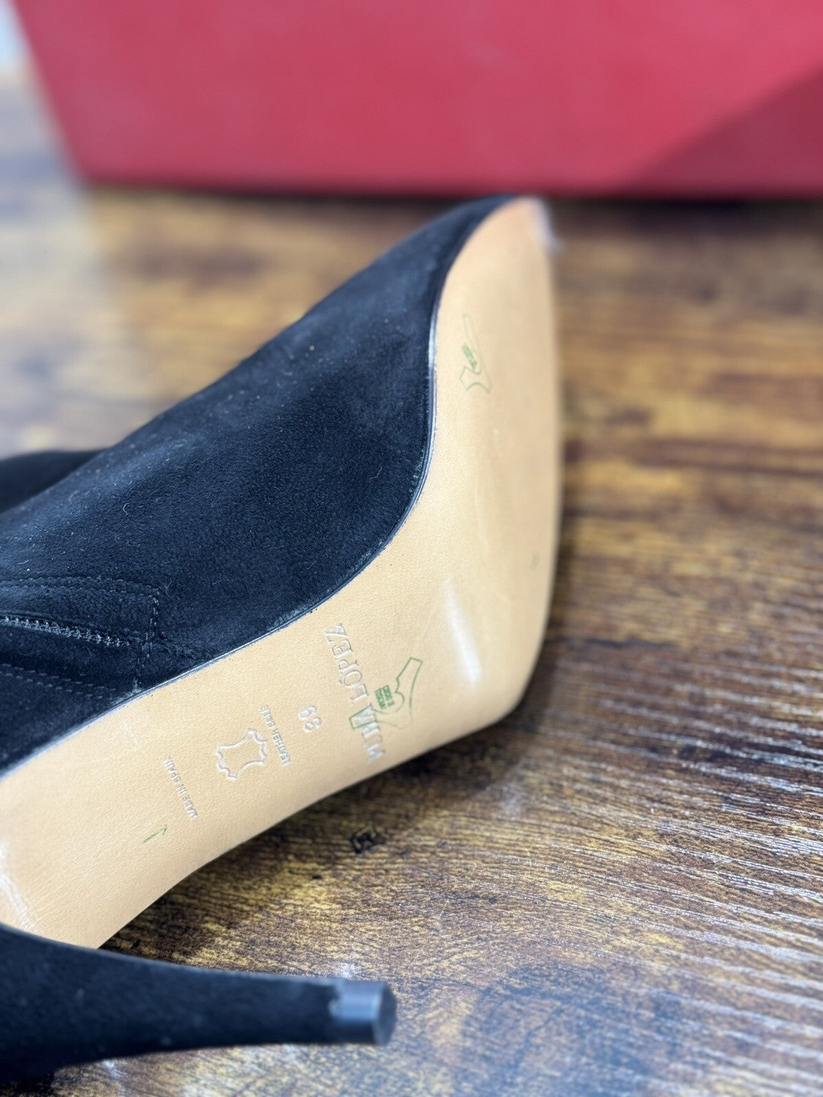 Pura Lopez Stivale Donna Sopra Ginocchio Suede Nero Luxury Boot 39