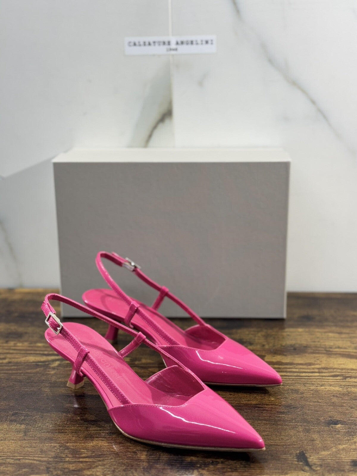 Sergio Levantesi Sling Back Donna Coral Pelle Fuxia Luxury Woman Sandal 39