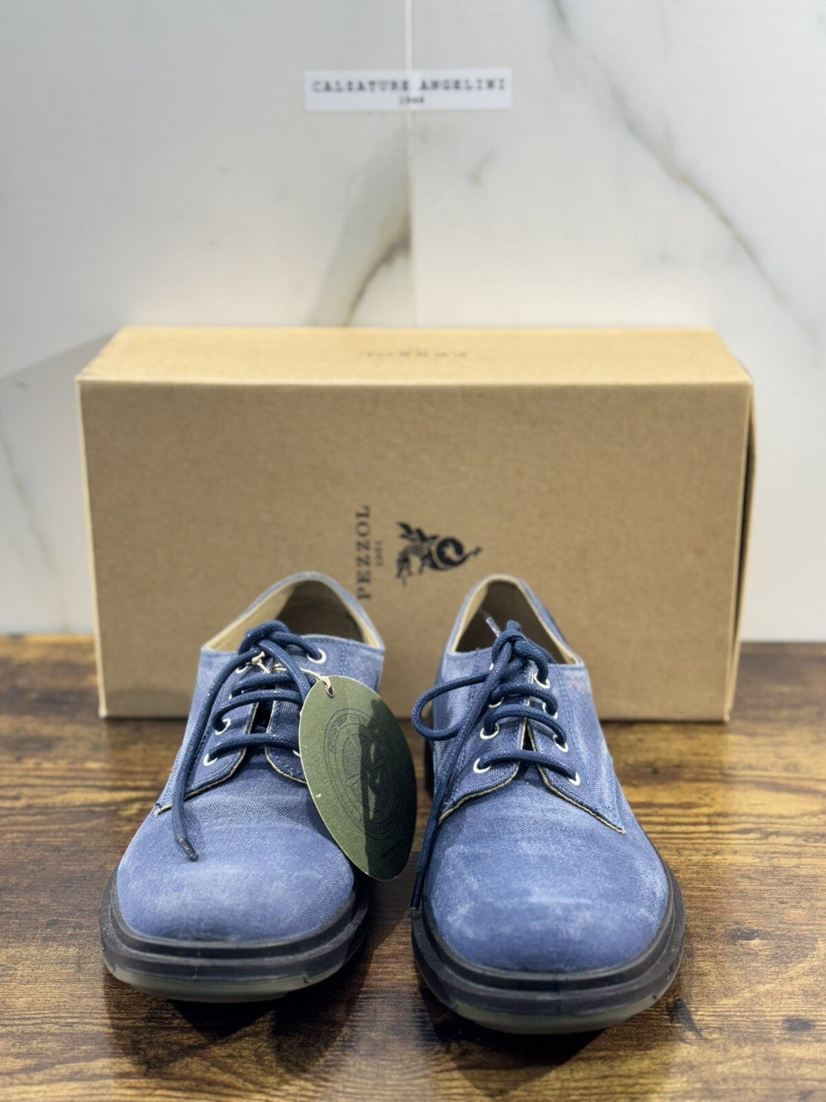 Pezzol 1951 Scarpa Uomo Derby Archivio 62 Canvas Blu 40