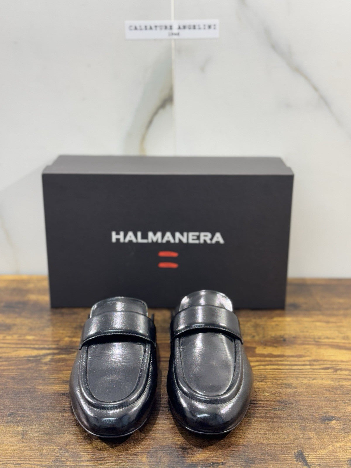 HALMANERA Sabot Pelle Nero Mules Luxury Made In Italy Donna 37