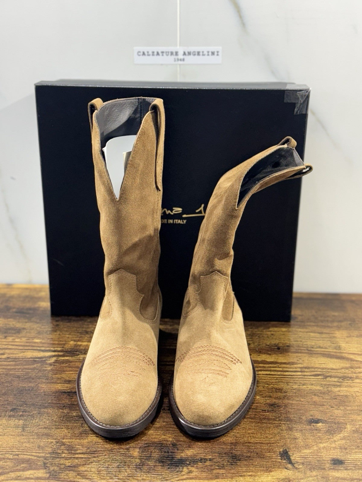 Via roma 15 stivale donna Texano Suede luxury boot via roma 15 Icon 36