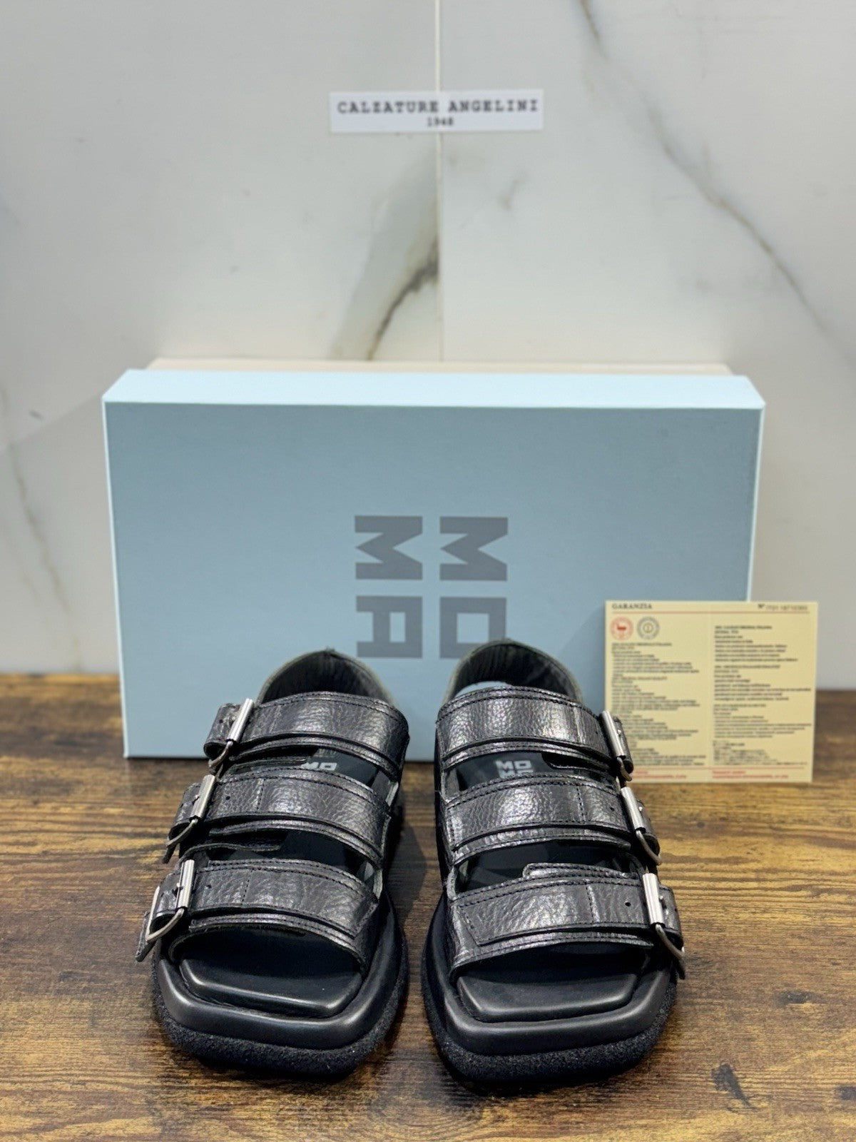 Moma Sandalo Pelle Nero Luxury Handmade Moma Donna 37