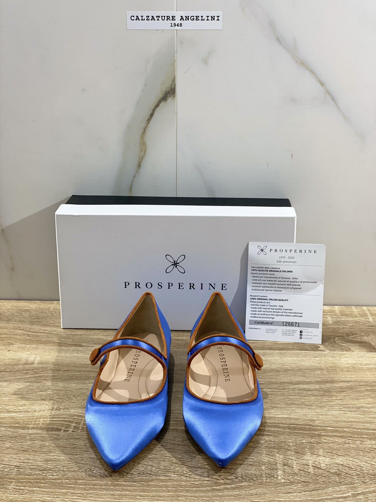 Prosperine Donna Ballerina Lavorazione Sacchetto Raso Celeste 37
