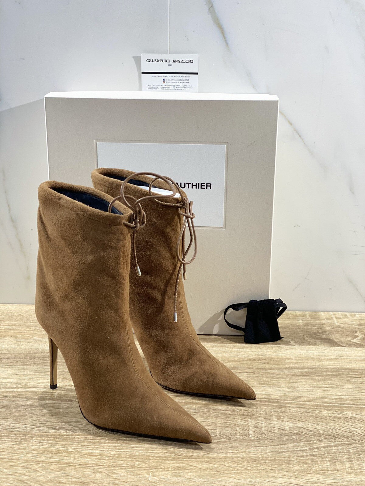 Alexandre Vauthier Raquel 105 Tubo Luxury Boot Donna Suede Falcone 39