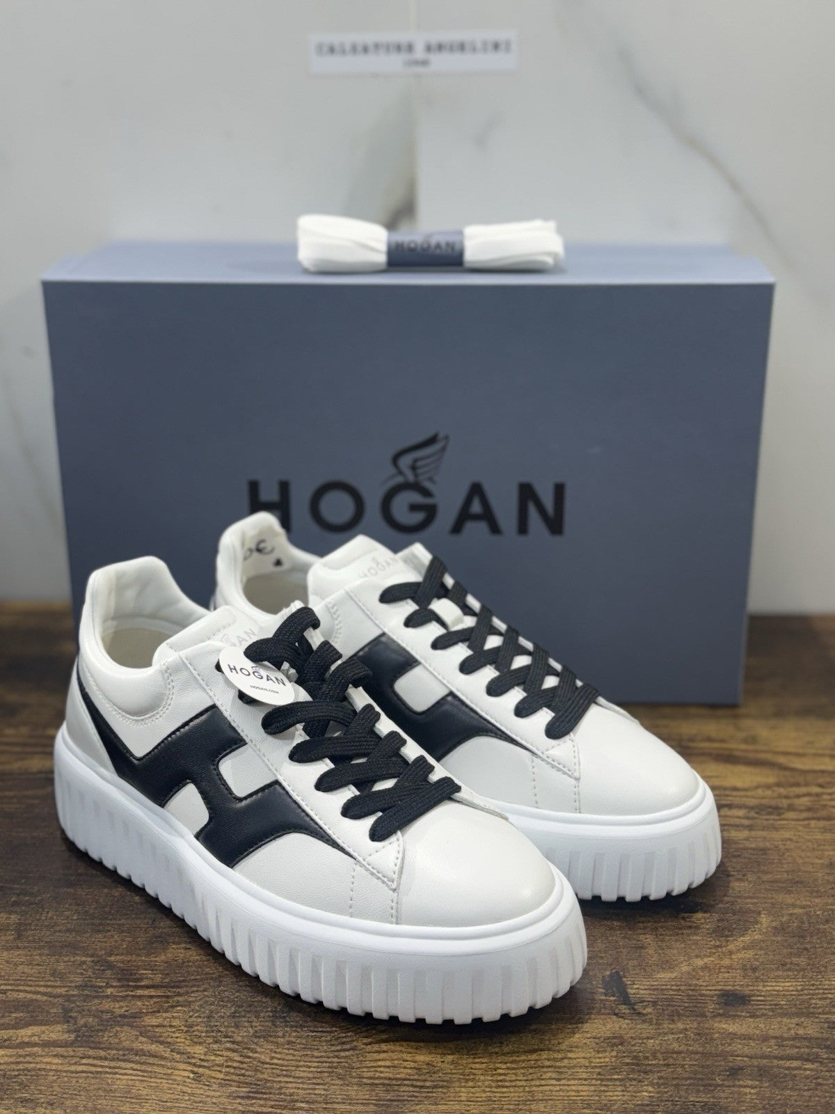 Hogan H-stripes H Spezzata Pelle Bianca Memory Foam Scarpa Hogan Uomo 42