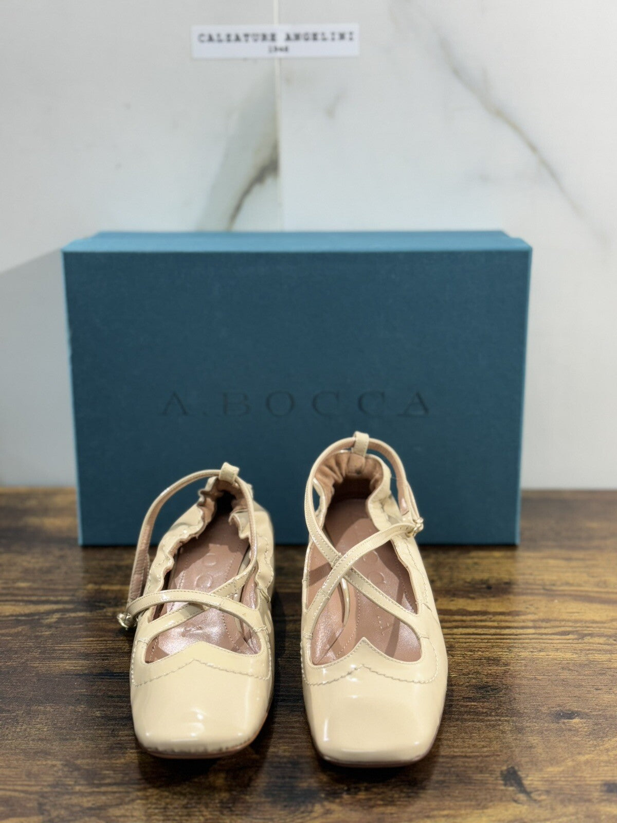 A.Bocca Two For Love Scarpa Donna Pelle Sabbia Con Tacco Luxury Handmade 35