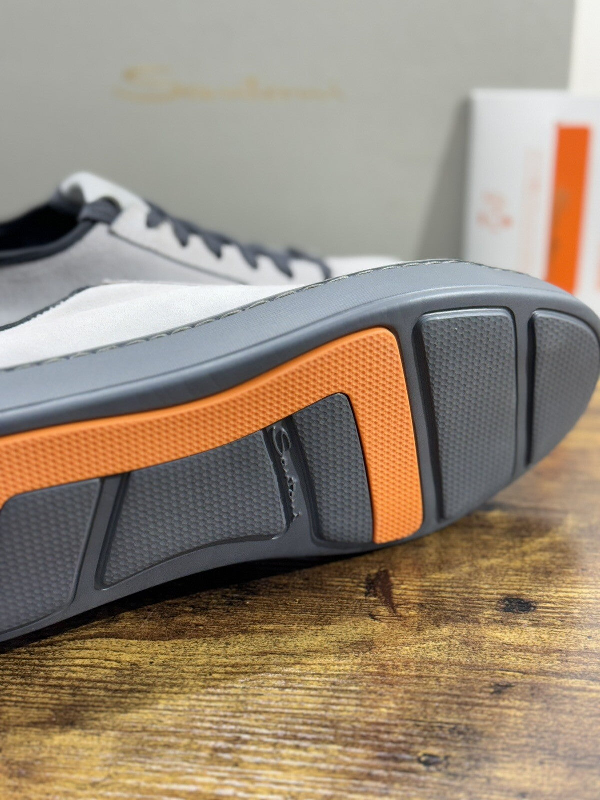 Santoni Sneaker Uomo Icon Pelle Grey Luxury Men Santoni Shoes Icon 40