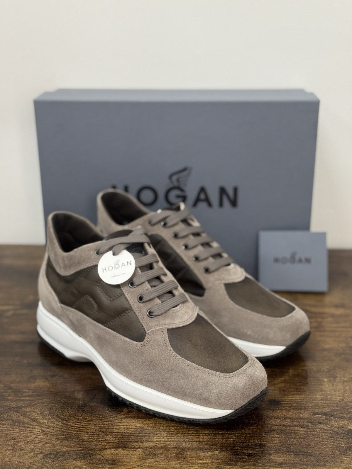 Hogan Interactive Icon Pelle Suede Tortora Casual Sneaker Hogan Uomo 42