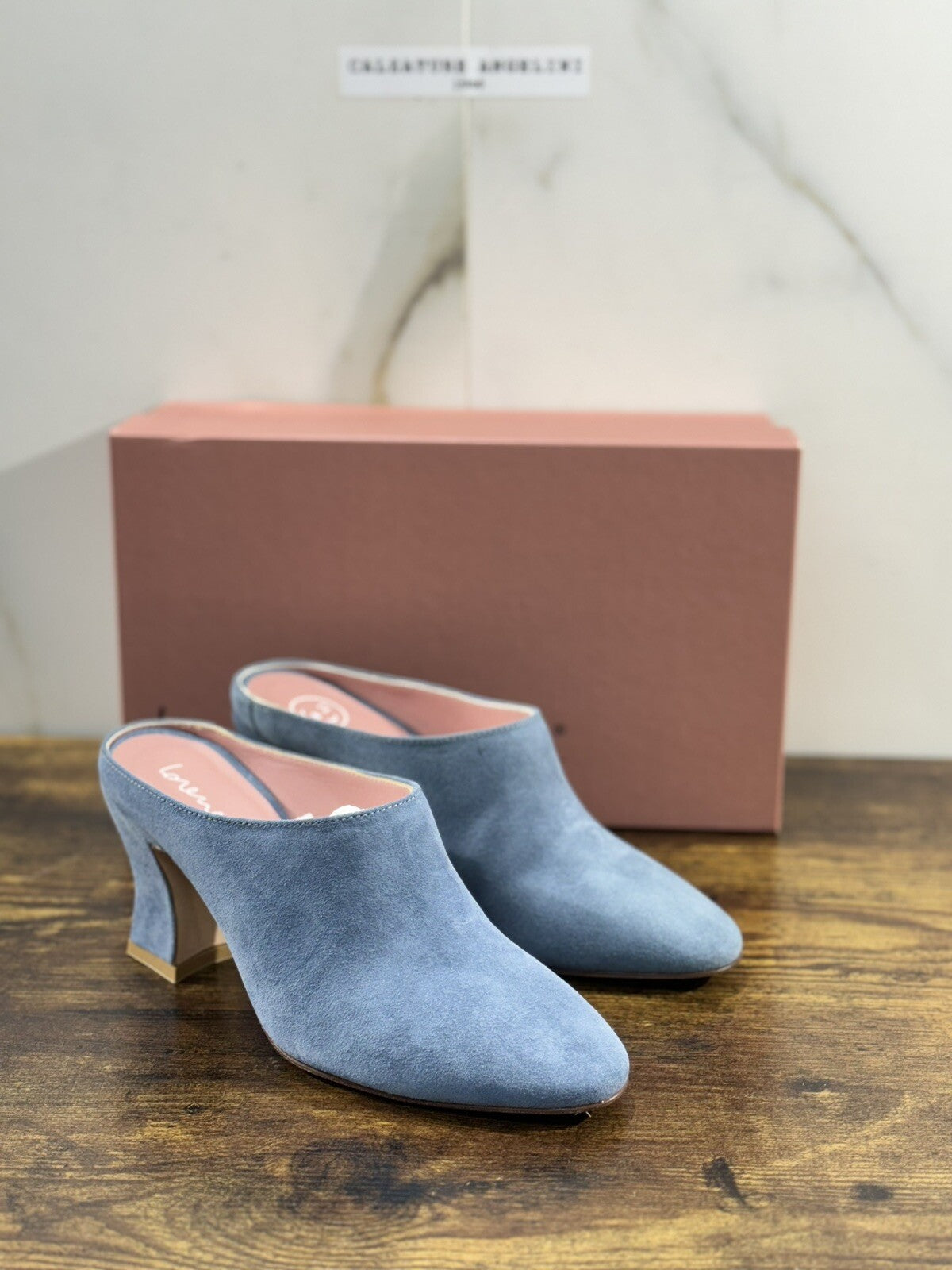 Lorena Paggi Sabot Donna Jeans Suede Super Soft Made In Italy 39