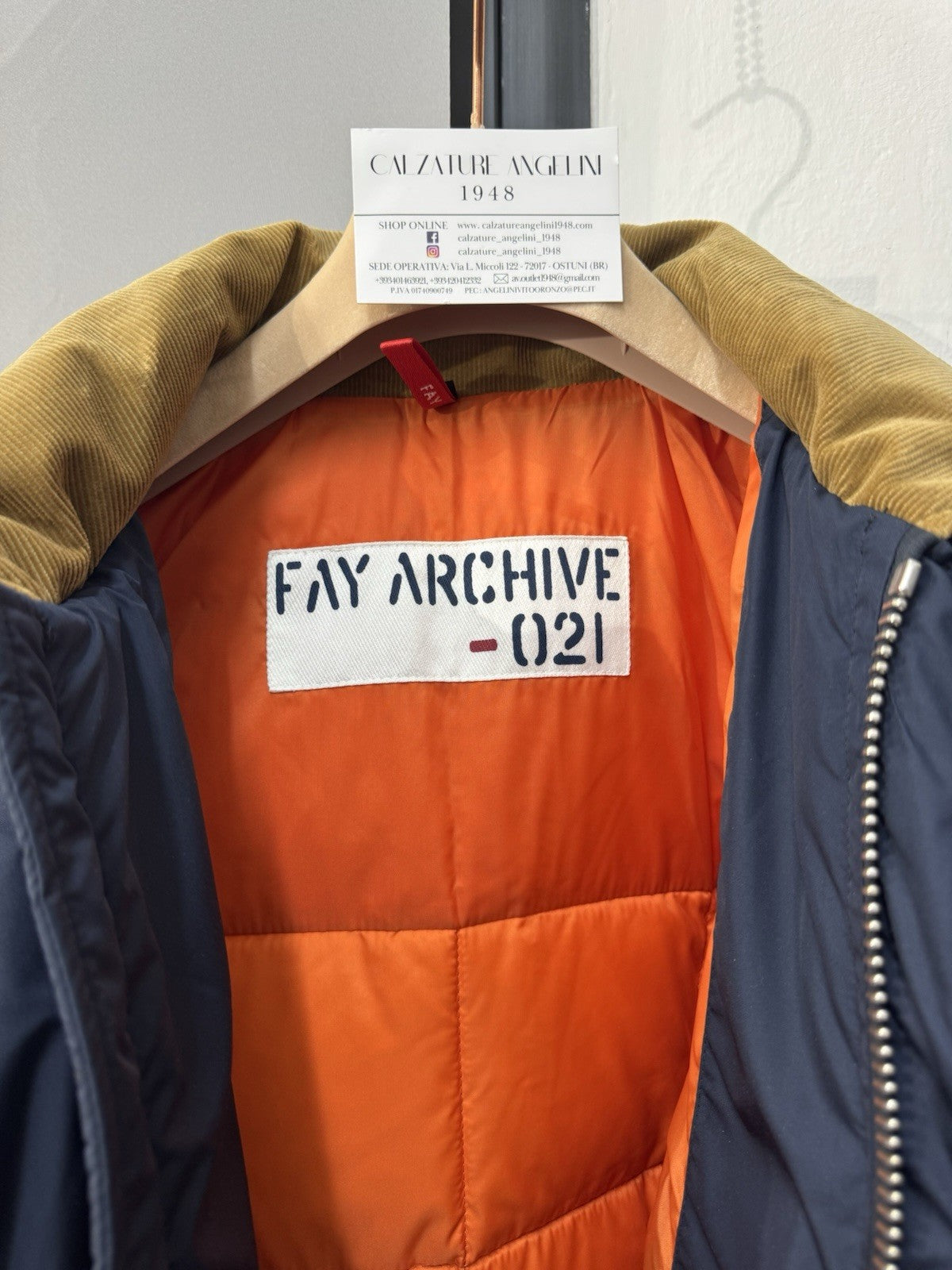 Fay Archive 4 Ganci Blu Icon Fay Piumino Uomo XL