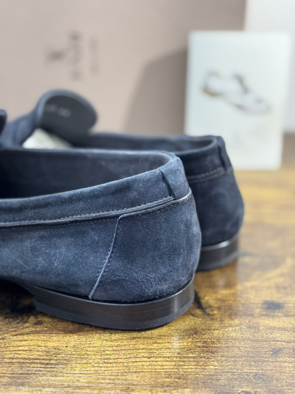 Fabi Mocassino Uomo Pelle Blu Suede Luxury Handmade Fabi Handmade Loafer 44