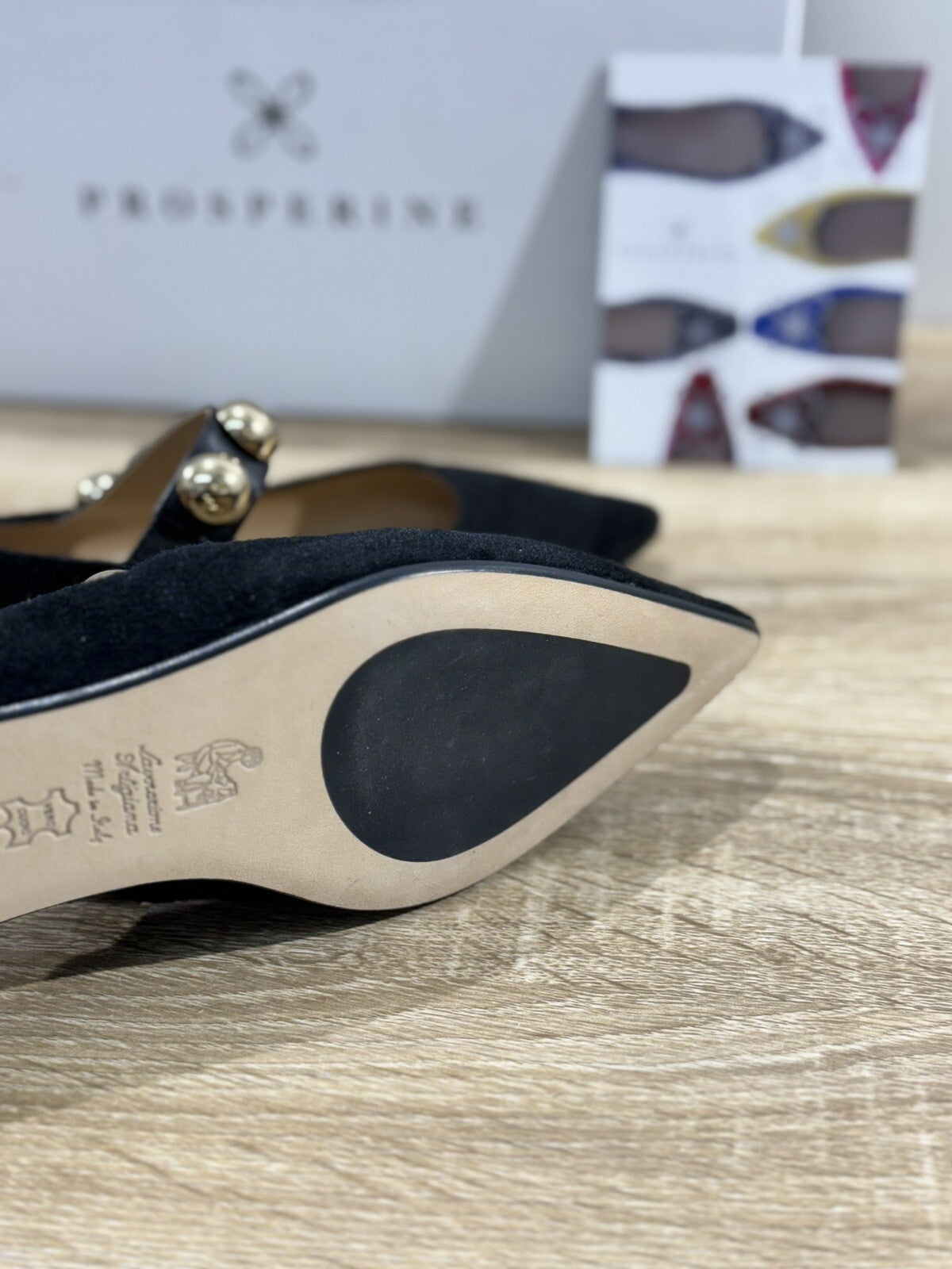 Prosperine Ballerina donna in Eco Fur Nero luxury made in italy 37
