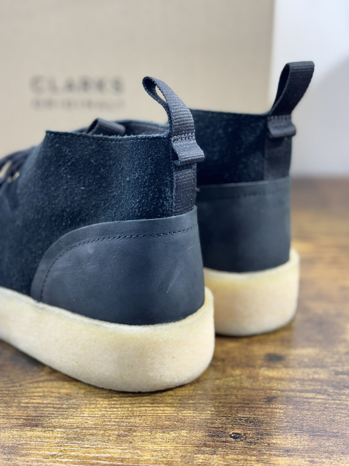Clarks Desert Cup Boot Scarpa Uomo Suede Nero Icon Clarks Men Shoes 45