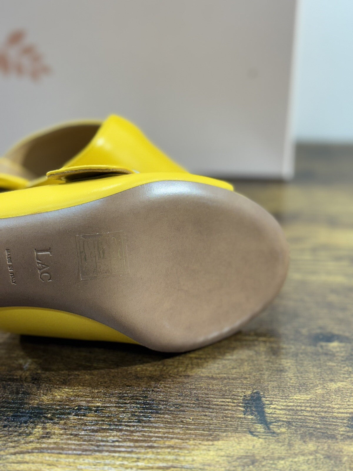 Relac Sandalo Donna Pelle Giallo Handmade Shoes Relac 39