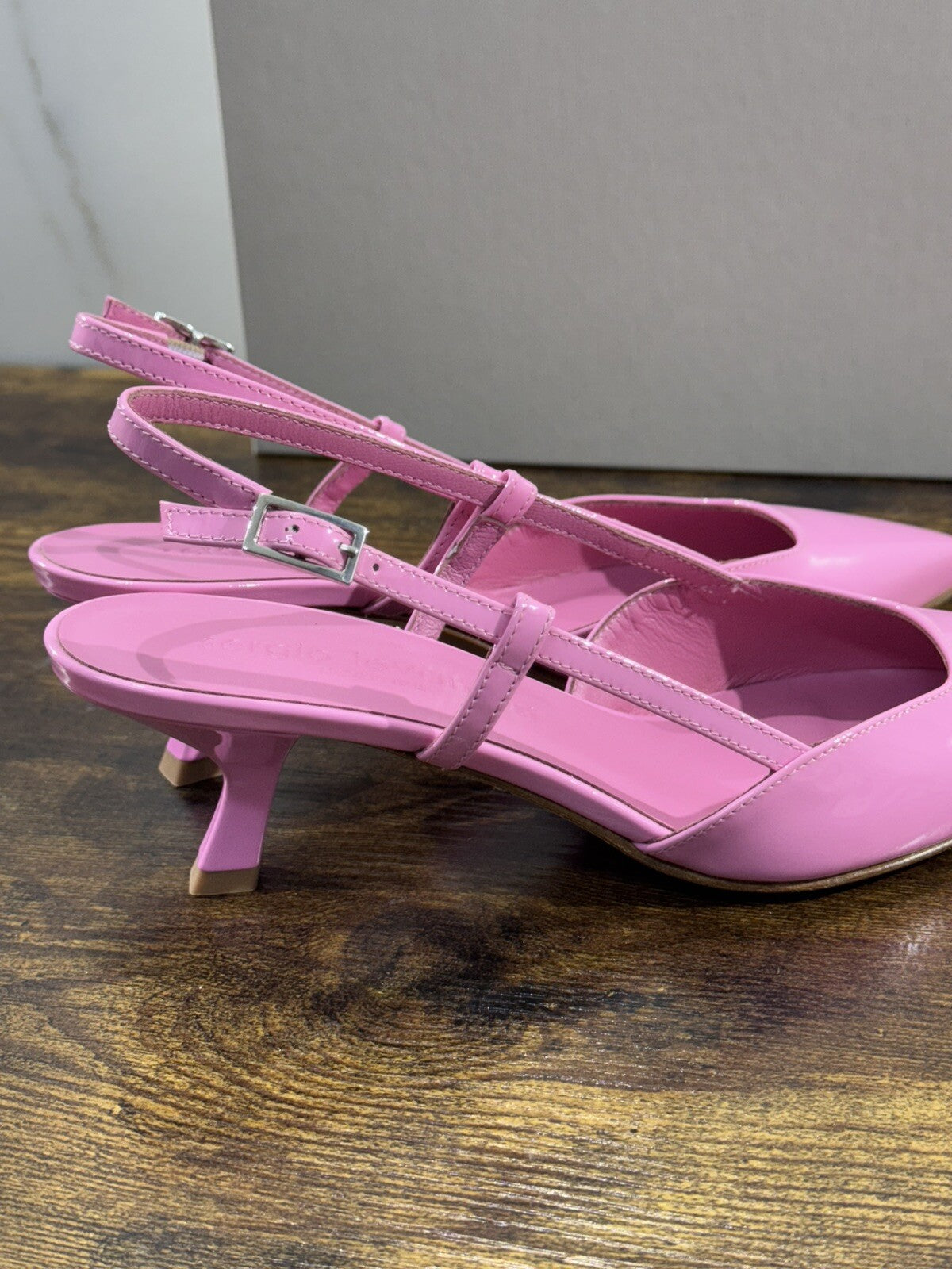 Sergio Levantesi Sling Back Donna Coral Pelle Pink Luxury Woman Sandal 38