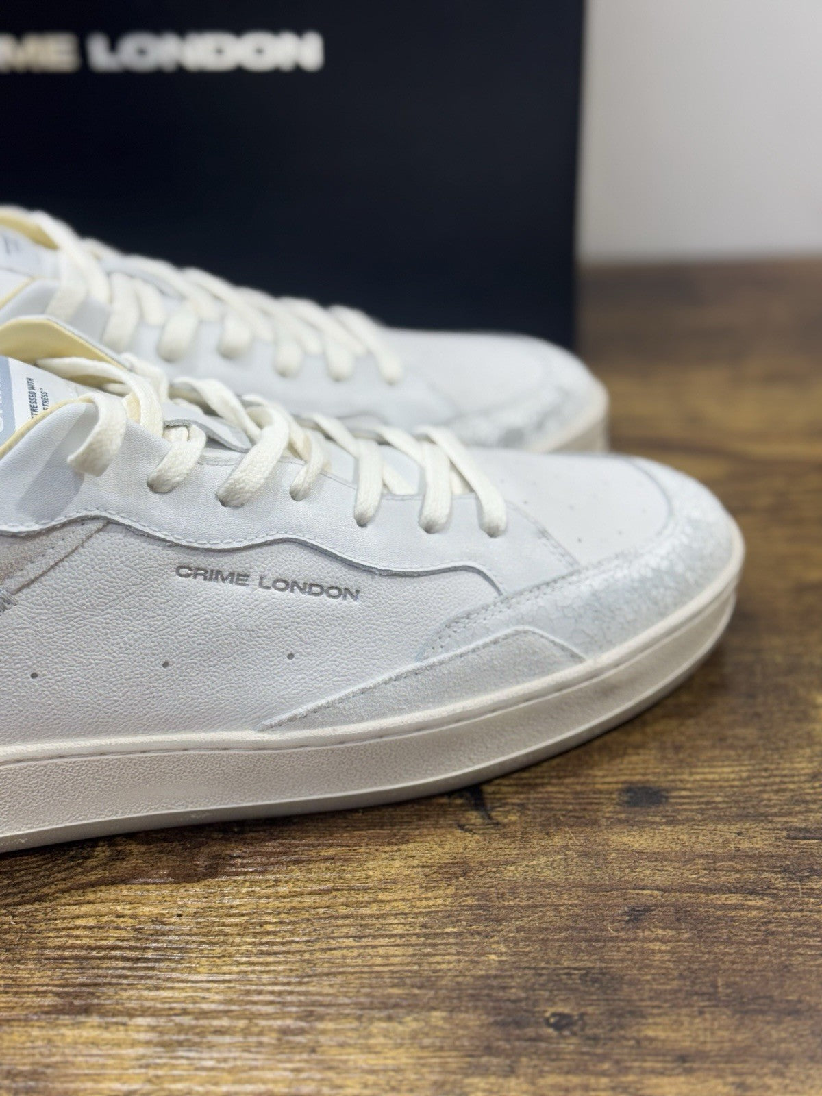 Crime London Sneaker Chelsea Pelle Bianca Causal Uomo 44