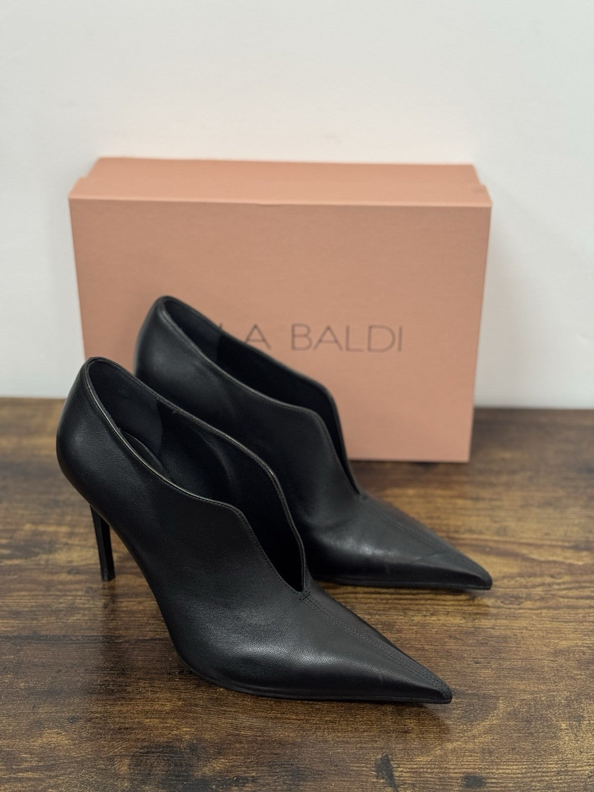 Lella Baldi Décolleté Pelle Nero Con Tacco Casual Donna 40
