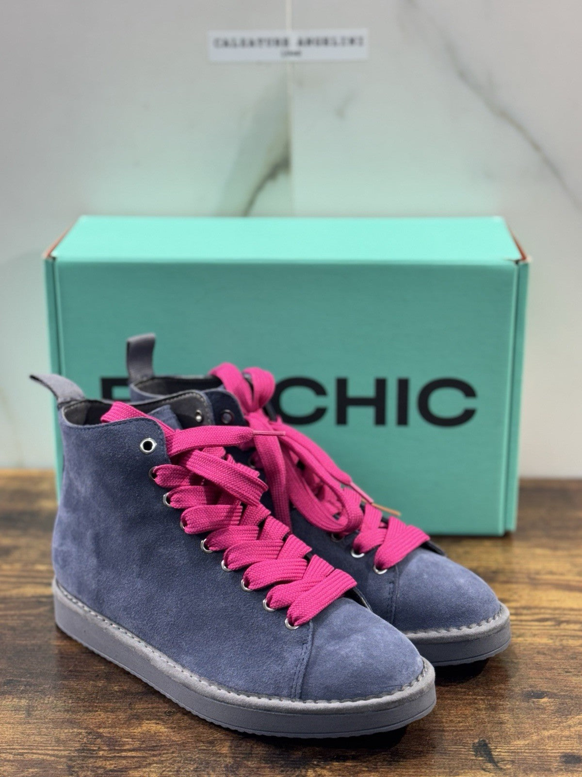 Panchic P01 Ankle Boot Donna Suede Blu Causal Boot Panchic 39