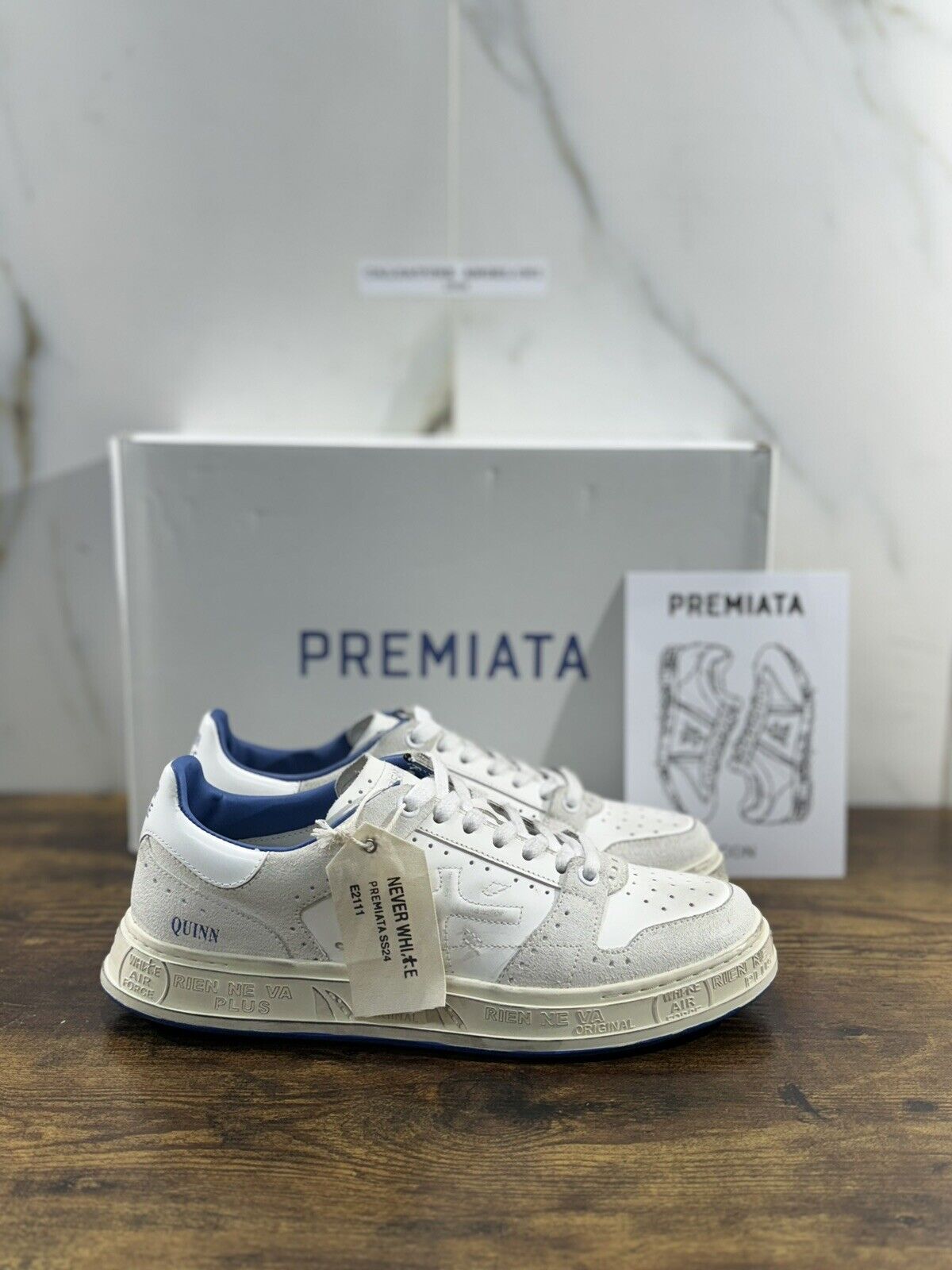 Premiata Timeless Sneaker Uomo Pelle Bianca Casual Sneaker Premiata Uomo 40